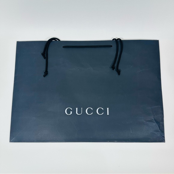 Gucci Authentic Huge Black Shopping Paper Bag Gift Tote Large 26”X17”X8” - Picture 1 of 4